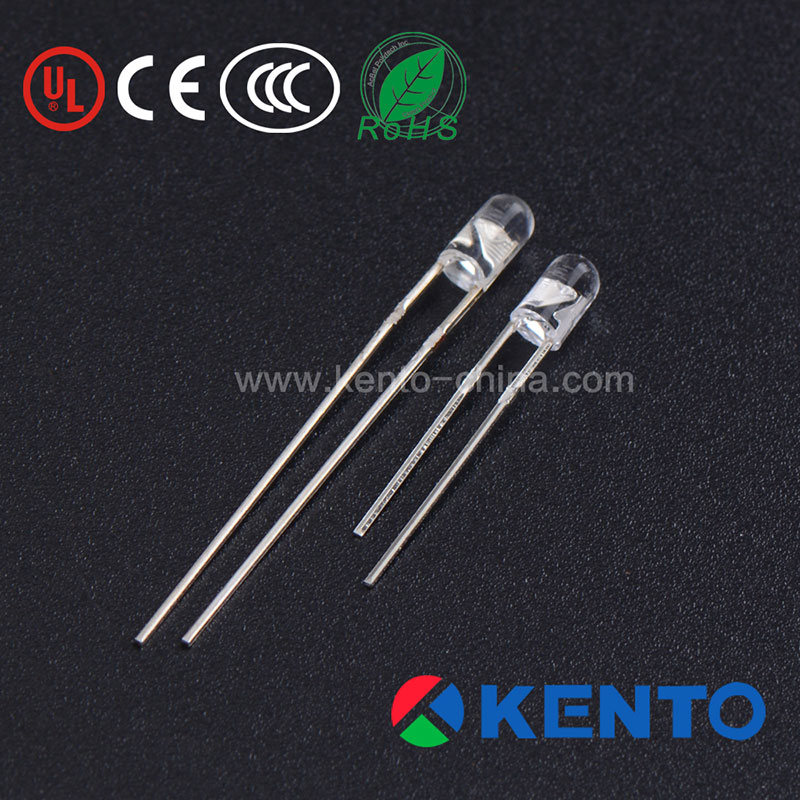 3 mm water clear rimless long or short feet