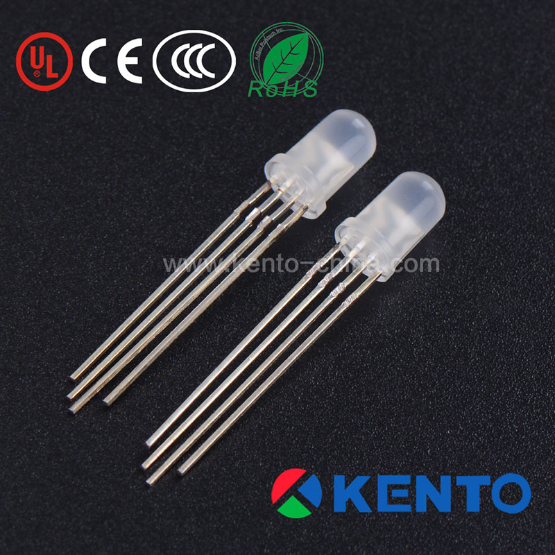 5mm water diffused rimed three pins full color