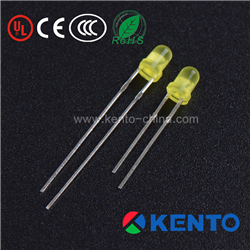3 mm yellow difused rimed short feet
